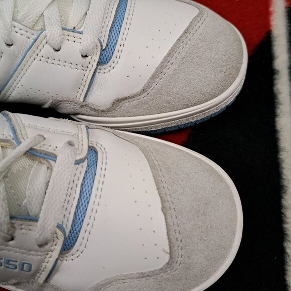 New Balance 550 White and Blue Athletic Shoes - Picture 9 of 13